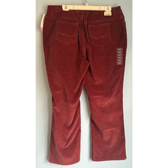 St. John's Bay Stretch Boot Mid Rise Corduroy Pants Rust Size 18W New - Picture 4 of 7
